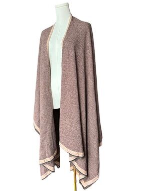 100% Cashmere SOH Luxury Open Front Draped Poncho